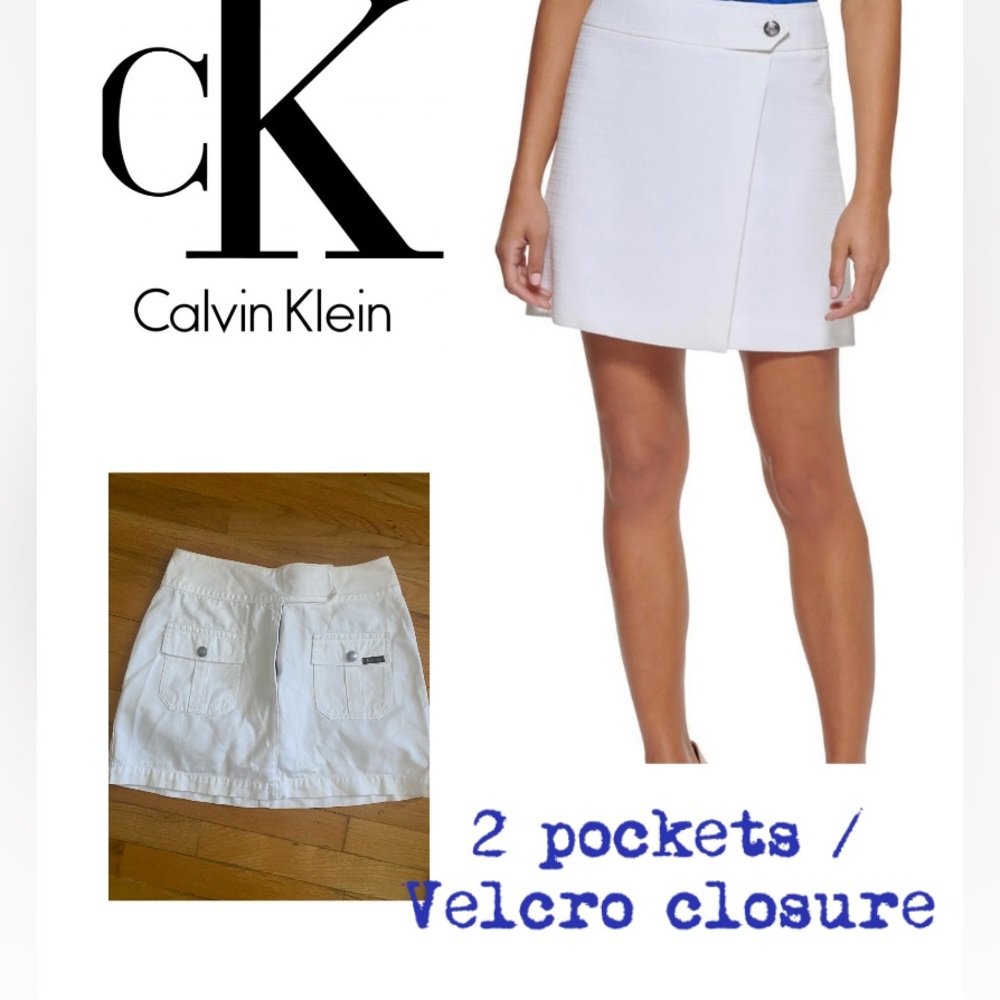 Classic Calvin Klein white denim with Velcro clos